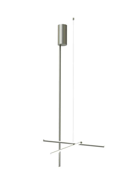 Flos Coordinates Ceiling Long 1 Lampada a Sospensione accesa in ambiente, design e diffusione della luce