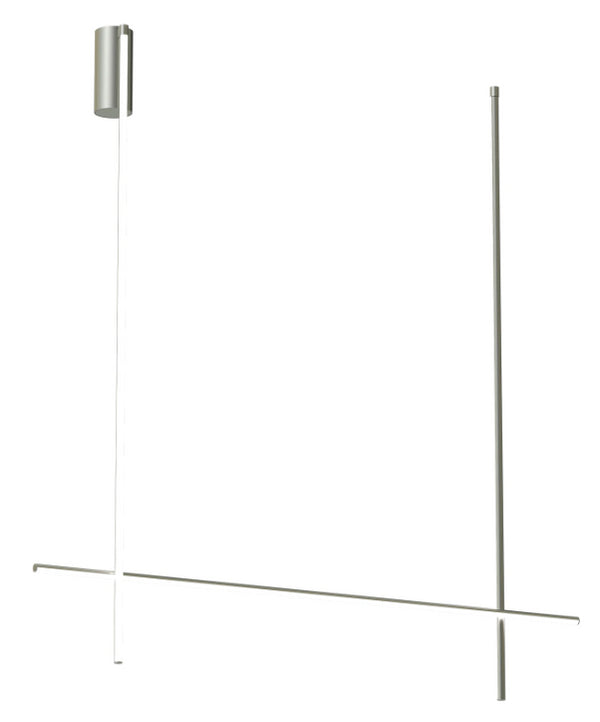 Flos Coordinates Ceiling Long 2 Lampada led a sospensione a luce diffusa Argent Moon