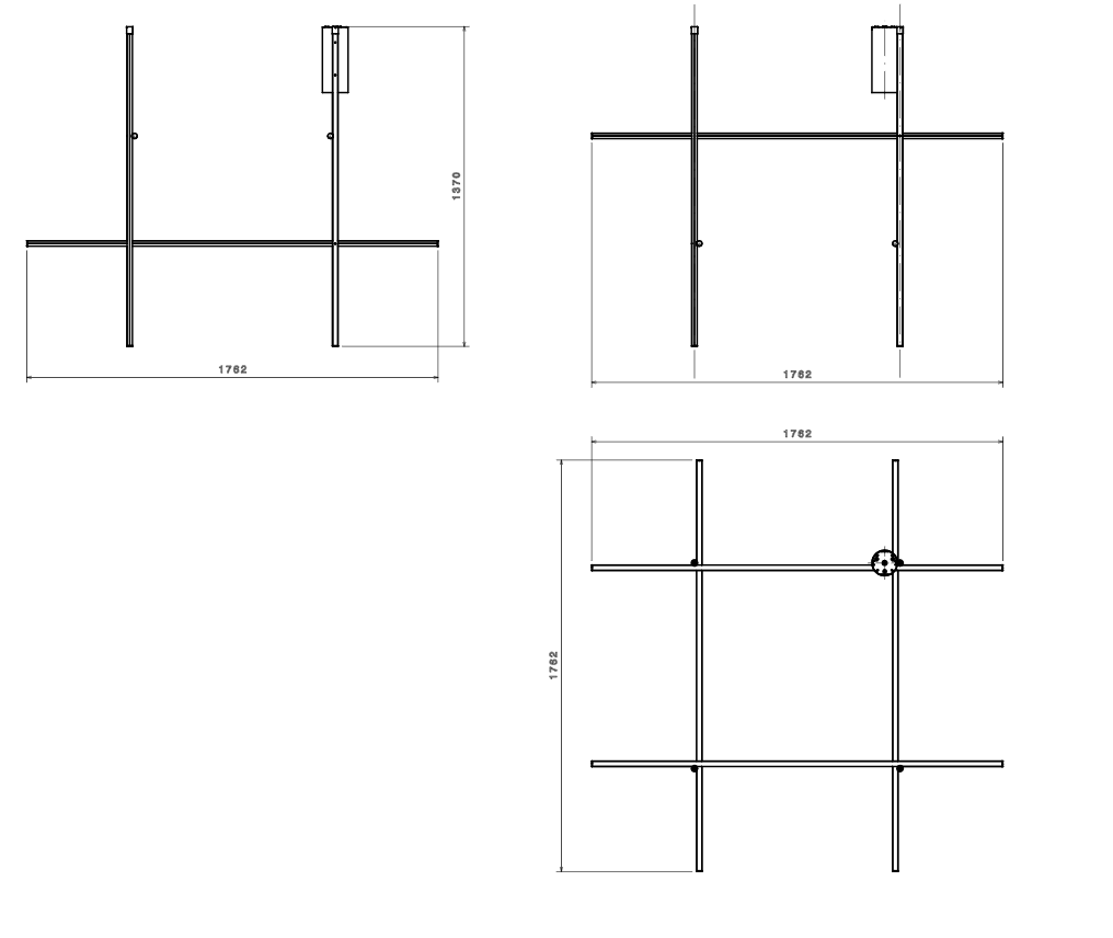 Flos Coordinates Module Ceiling Lampada sospesa Champagne Anodizzato Champagne, vista posteriore con attacco elettrico
