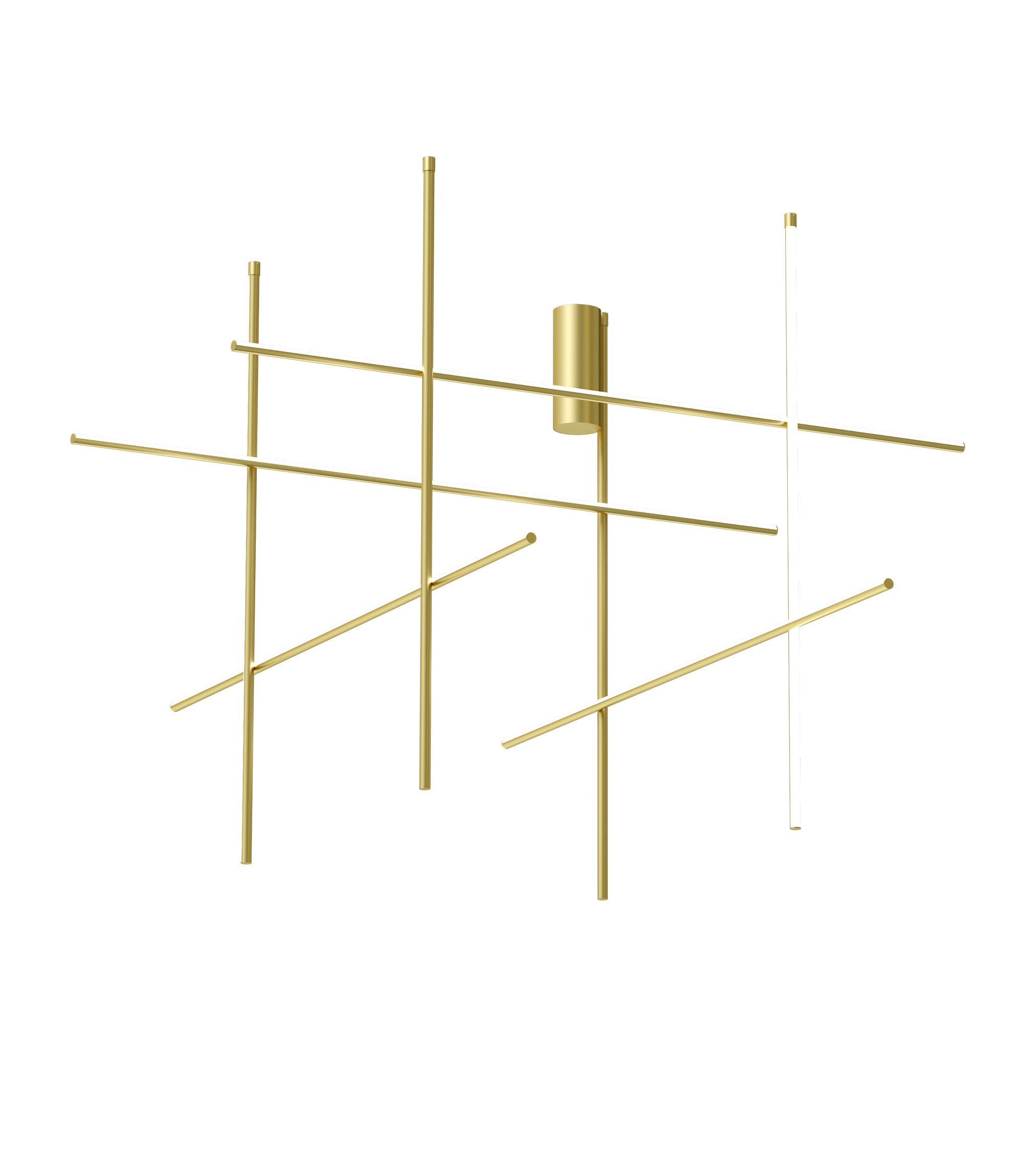 Flos Coordinates Module Ceiling Lampada sospesa Champagne Anodizzato Champagne accesa in ambiente, design e diffusione...