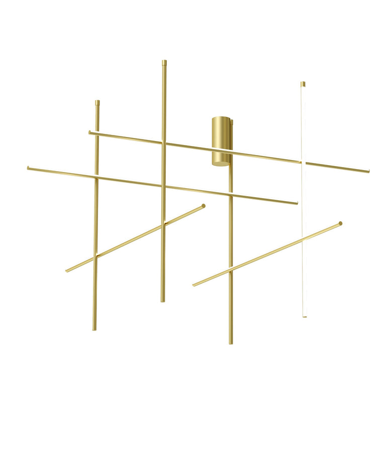Flos Coordinates Module Ceiling Lampada sospesa Champagne Anodizzato Champagne accesa in ambiente, design e diffusione...