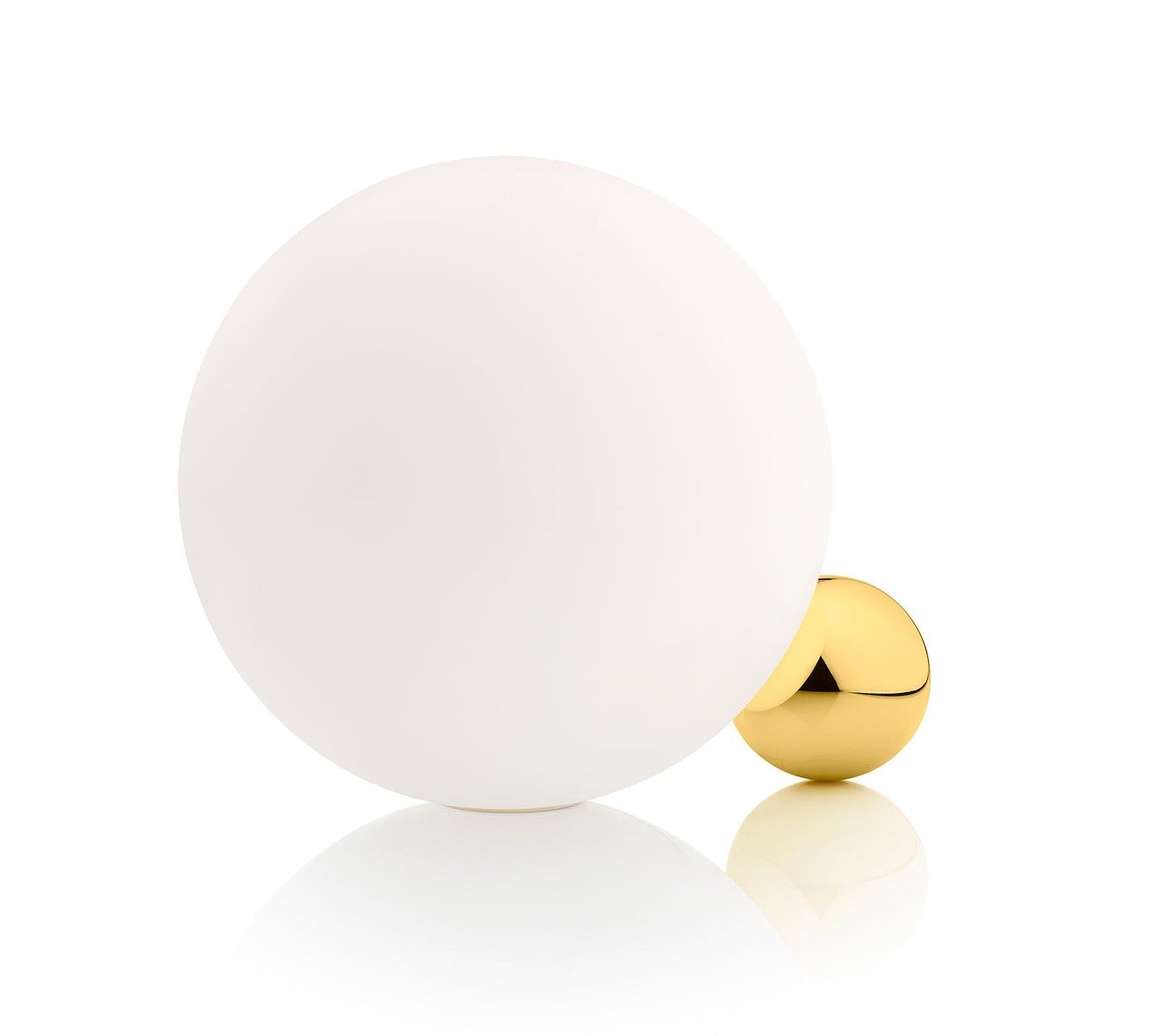 Flos Copycat Lampada 30 cm tonda da Tavolo in vetro e Oro, particolare del diffusore luminoso
