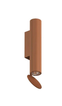 Flos Flauta H225 Riga Lampada indoor 22 cm a Parete a biemissione Anodized Copper