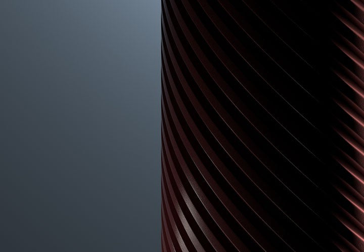 Flos Flauta H225 Spiga Lampada indoor 22 cm a Parete Copper Anodized Copper spenta, dettaglio del corpo lampada e dei...