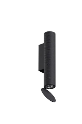 Flos Flauta H225 Spiga Lampada indoor 22 cm a Parete a biemissione in alluminio nero