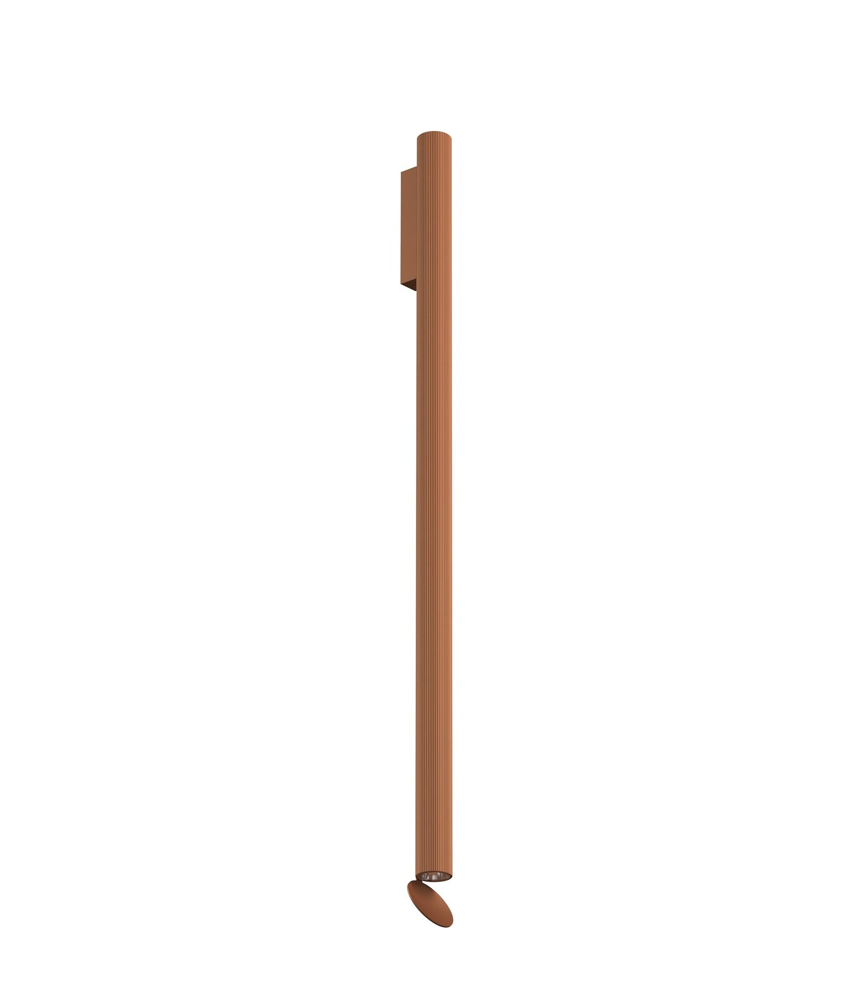 Flos Flauta Riga Lampada indoor 100 cm Da Parete copper Anodized Copper in alluminio accesa in ambiente, design e...