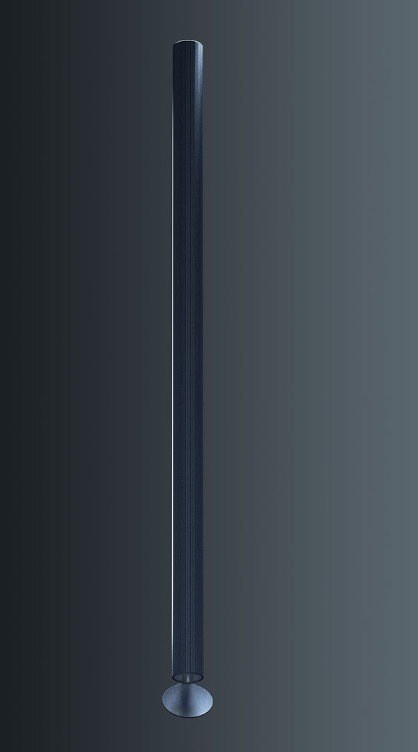 Flos Flauta H1000 Riga Lampada 100 cm a muro Anodized blue steel