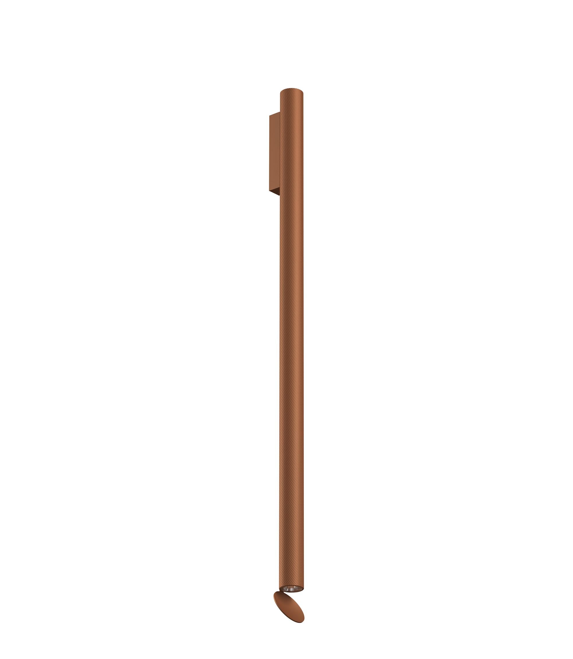 Flos Flauta Spiga Lampada 100 cm a parete anodized copper Rame in alluminio accesa in ambiente, design e diffusione della...