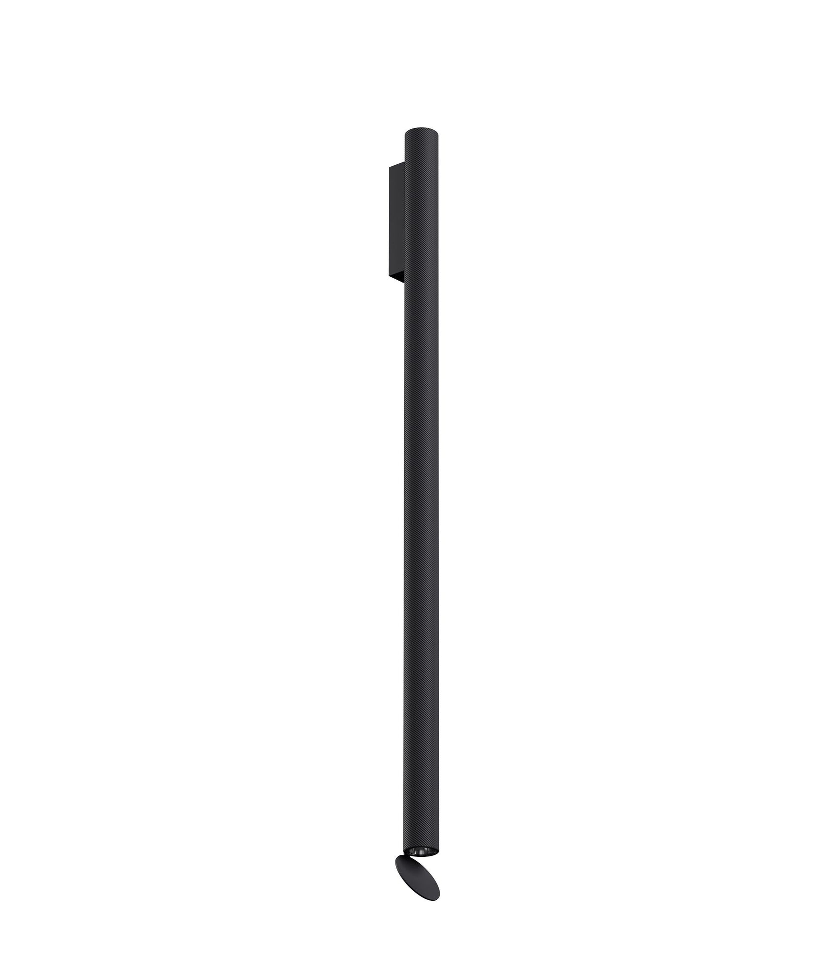 Flos Flauta Lampada 100 cm nero a Parete da interno accesa in ambiente, design e diffusione della luce
