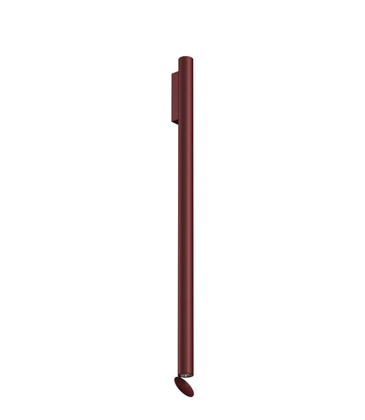 Flos Flauta H1000 Spiga Lampada indoor 100 cm Da Parete a biemissione Anodized Ruby Red