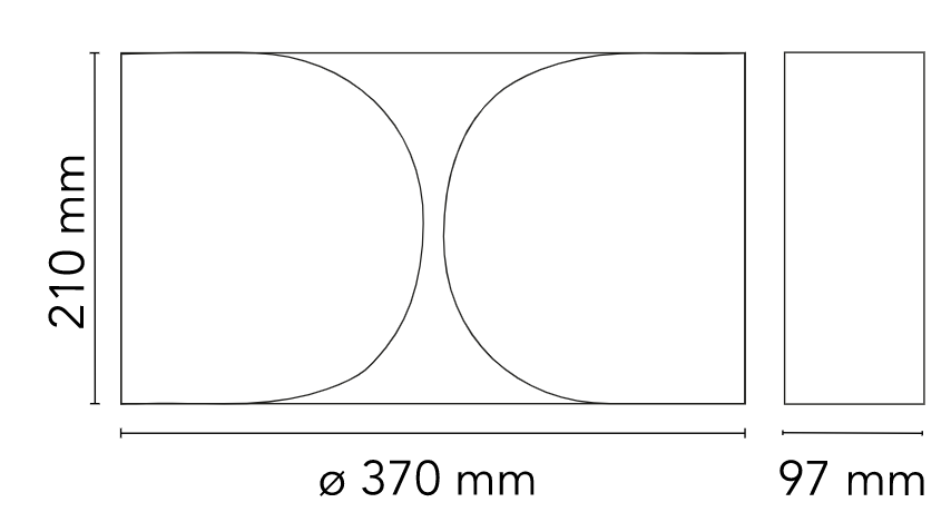 Flos Foglio Lampada da parete 37x21 in acciaio Bianco spenta, dettaglio del corpo lampada e dei materiali