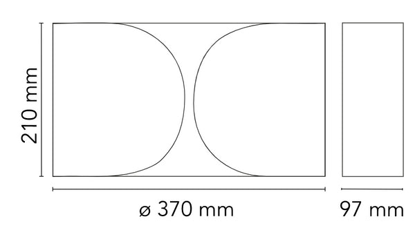 Flos Foglio Lampada da parete 37x21 in acciaio Bianco