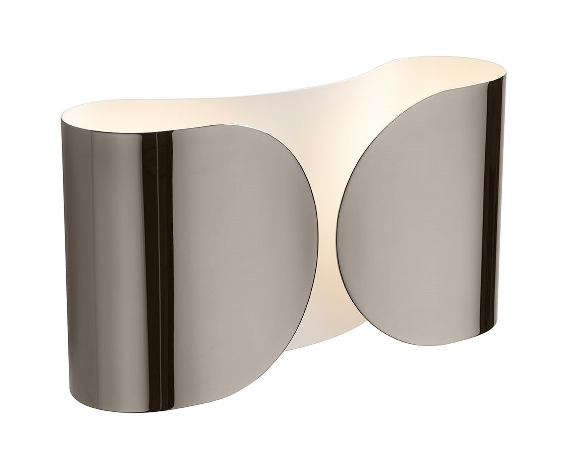 Flos Foglio Lampada da parete in acciaio Black Nickel Black Nikel spenta, dettaglio del corpo lampada e dei materiali