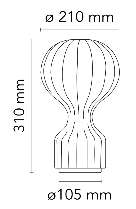 Flos Gatto Piccolo lampada Da Tavolo 31 cm in resina cocoon, particolare del diffusore luminoso