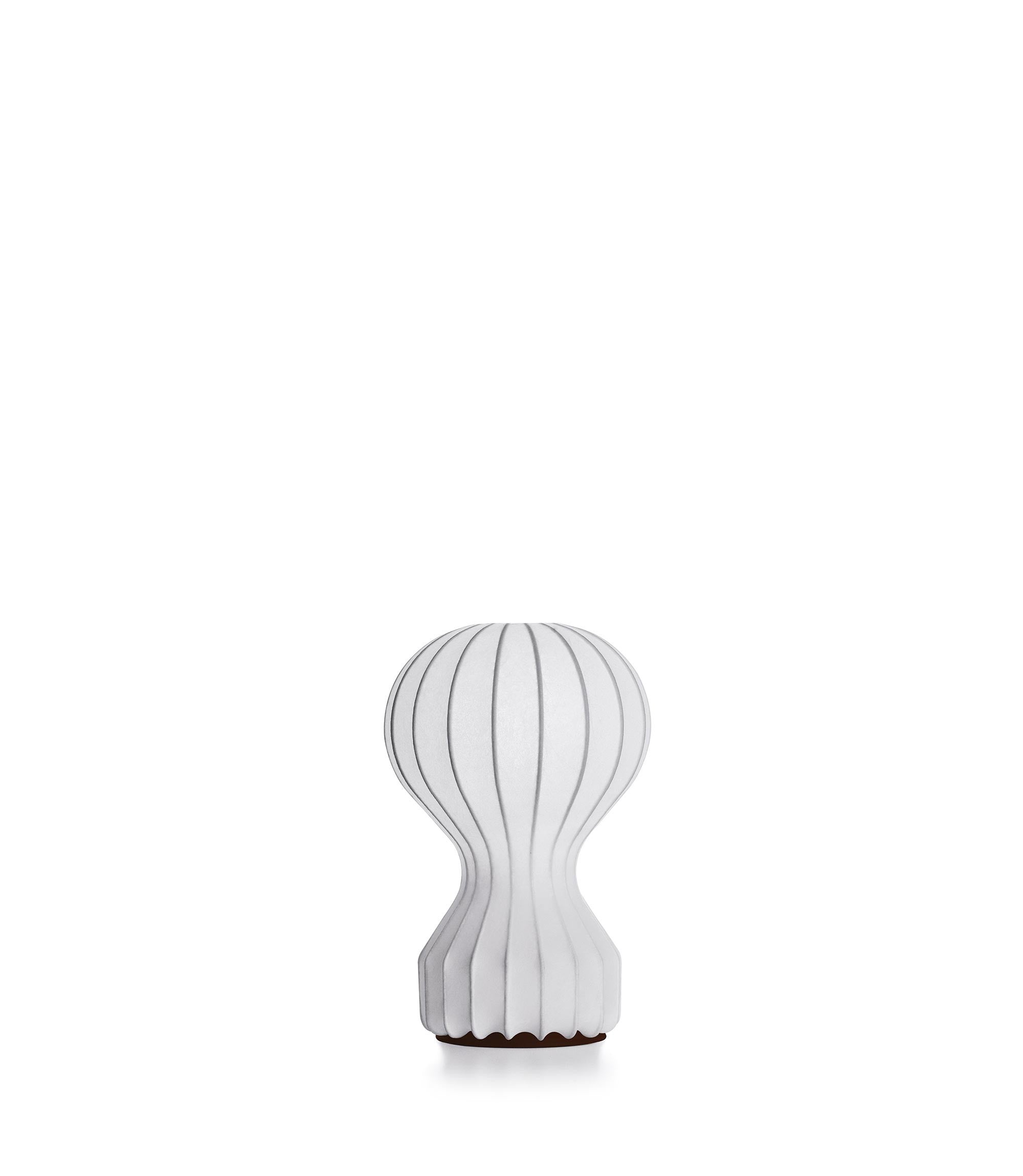 Flos Gatto Piccolo lampada Da Tavolo 31 cm in resina cocoon spenta, dettaglio del corpo lampada e dei materiali