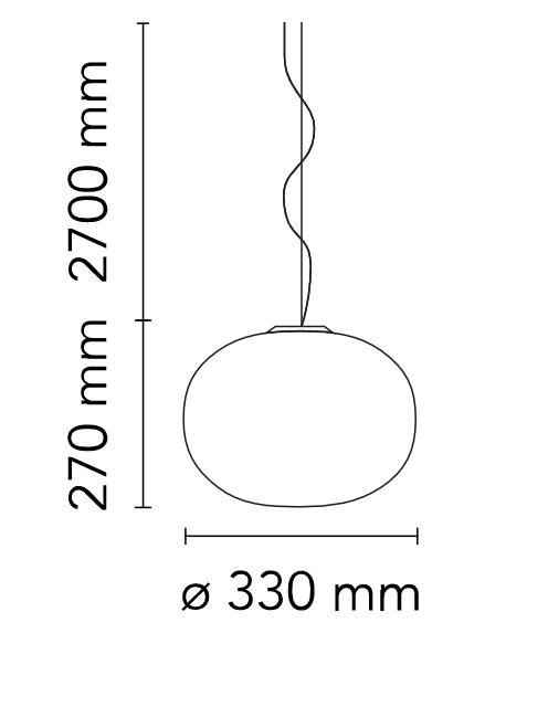 Flos Glo-Ball Suspension 1 Lampada 33 cm a Sospensione, particolare del diffusore luminoso