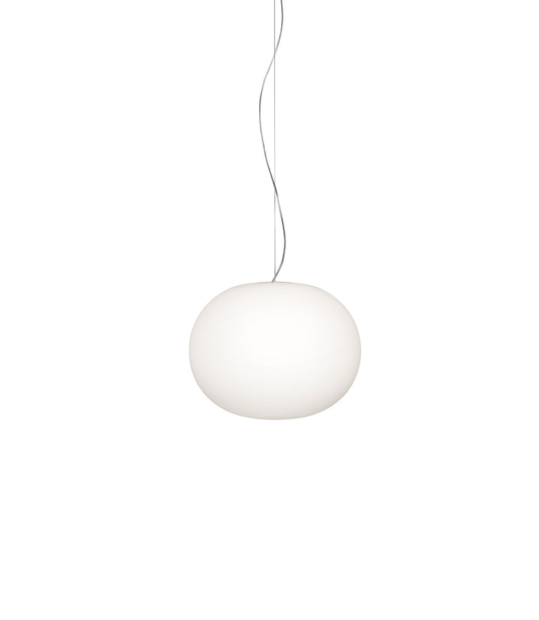 Flos Glo-Ball Suspension 2 Eco Lampada 45 cm Sospensione spenta, dettaglio del corpo lampada e dei materiali