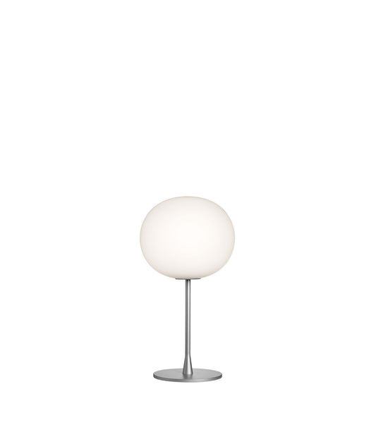Flos Glo-ball Table 1 Lampada Da tavolo 60 cm bianco e acciaio argento