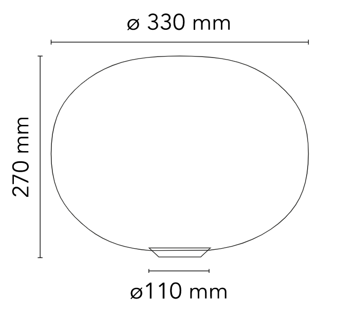 FLOS Glo-ball Basic 1 Lampada da tavolo 33 cm bianco, particolare del diffusore luminoso