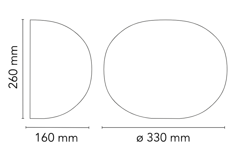 Flos Glo-Ball Wall Lampada 33 cm a parete Bianco, particolare del diffusore luminoso