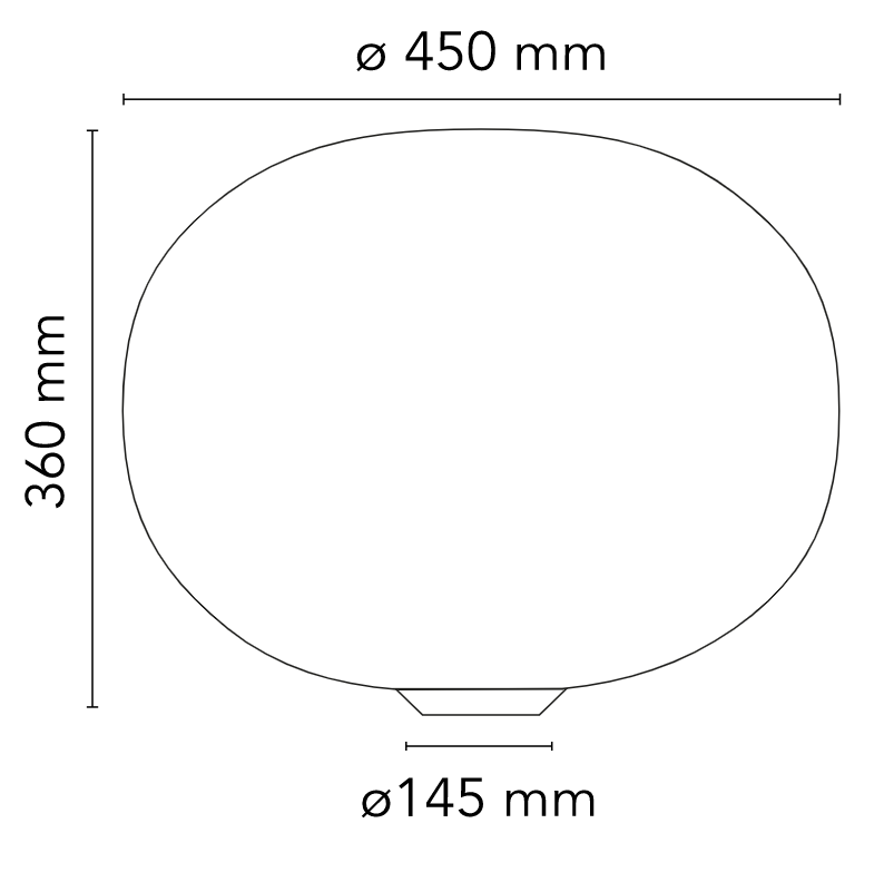 FLOS Glo-ball Basic 2 Lampada da tavolo 45 cm bianco, particolare del diffusore luminoso