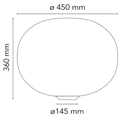 FLOS Glo-ball Basic 2 Lampada da tavolo 45 cm bianco