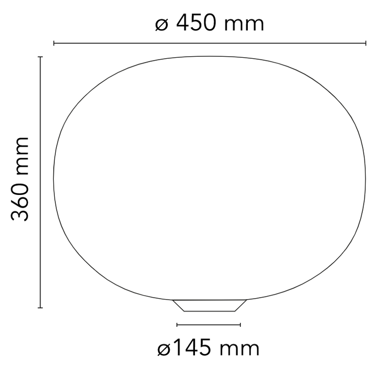 FLOS Glo-ball Basic 2 Lampada da tavolo 45 cm bianco, particolare del diffusore luminoso