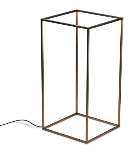 Flos Ipnos Outdoor Lampada 70 cm bronzo satinato da esterno in alluminio accesa in ambiente, design e diffusione della luce