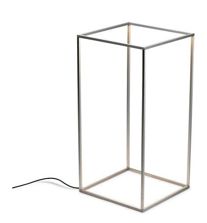 Flos Ipnos Outdoor Lampada 70 cm da esterno alluminio Naturale in satinato accesa in ambiente, design e diffusione della luce