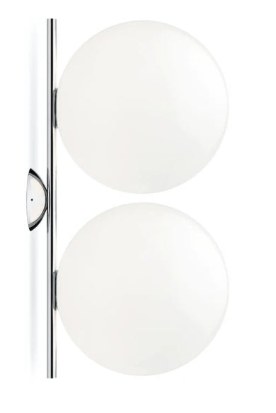 Flos IC Lights Ceiling/Wall 2 Double Lampada 62 cm da parete/soffitto cromo