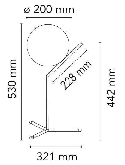 Flos IC Lights Table 1 High Lampada da tavolo luce diffusa in Ottone spazzolato