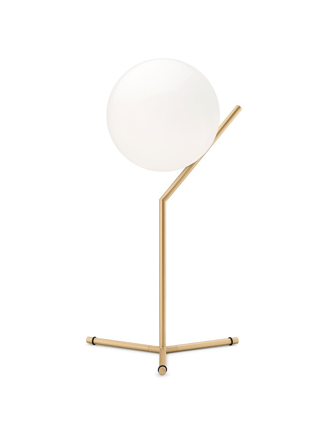 Flos IC Lights Table 1 High Lampada da tavolo in Ottone spenta, dettaglio del corpo lampada e dei materiali