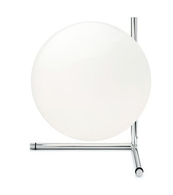 Flos IC Lights Table 2 Low Lampada da comodino cromo, particolare del diffusore luminoso