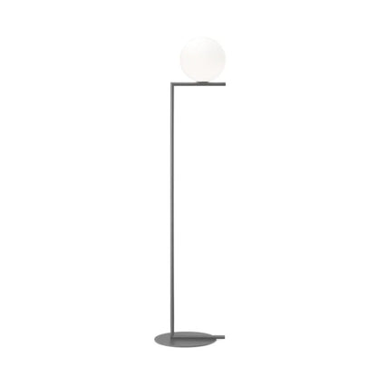 Flos IC Light Floor 1 Lampada da pavimento H.135 cm luce diffusa in ottone verniciato Nero
