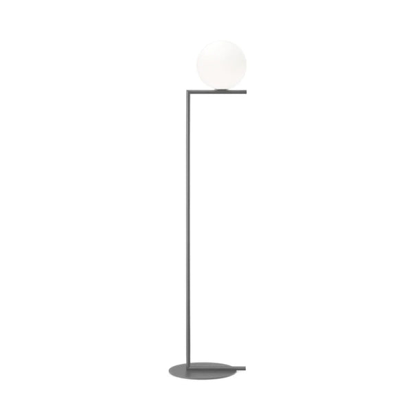 Flos IC Light Floor 1 Lampada da pavimento H.135 cm luce diffusa in ottone verniciato Nero
