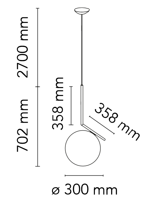 Flos IC Lights Suspension 2 Lampada A Sospensione cromo spenta, dettaglio del corpo lampada e dei materiali