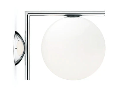 Flos IC Lights Ceiling/Wall 1 Lampada 20 cm da parete/soffitto cromo