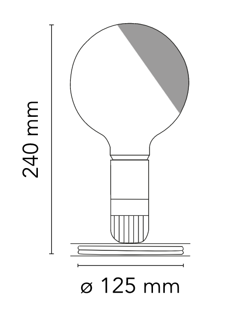Flos Lampadina lampada da tavolo bachelite bianco, particolare del diffusore luminoso