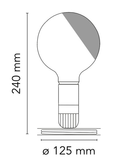 Flos Lampadina lampada da tavolo a luce diretta diffusa in alluminio e bachelite Arancione