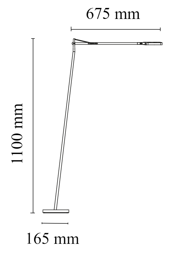 Flos Kelvin Led Floor Lampada a pavimento Antracite, particolare del diffusore luminoso