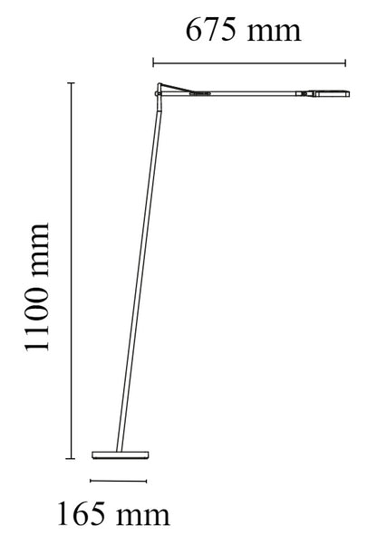 Flos Kelvin Led Floor Lampada Da pavimento 110 cm orientabile Antracite