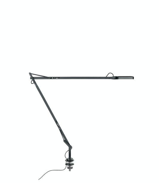 Flos Kelvin LED Lampada da tavolo con Supporto scrivania (Cavo nascosto) Antracite