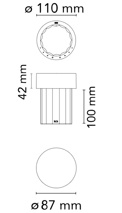 Flos Last Order Fluted Lampada ricaricabile in cristallo scanalato paralume Verde Opaco