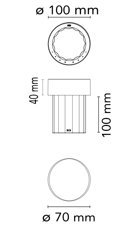 Flos Last Order Fluted Lampada da Tavolo ricaricabile esterno interno