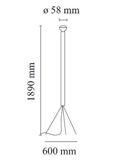 Flos Luminator F3772033 Lampada da pavimento a luce indiretta antracite