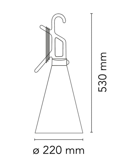 Flos Mayday Lampada multiuso 22 cm liliac da interni cavo 4,85 m