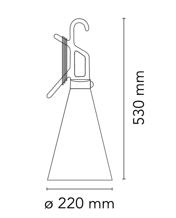 Flos Mayday Lampada multiuso 22 cm liliac da interni cavo 4,85 m