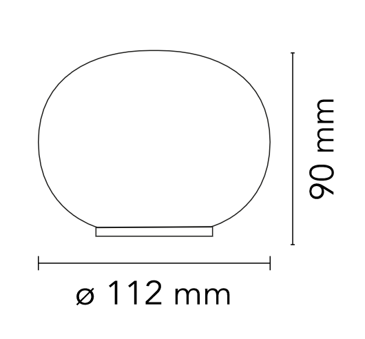 Flos Mini Glo-ball Table Lampada 11 cm Da Tavolo Bianco, particolare del diffusore luminoso