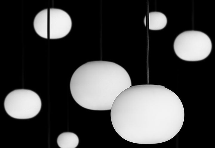 Flos Mini Globall Suspension Lampada 11 cm A Sospensione, particolare del diffusore luminoso