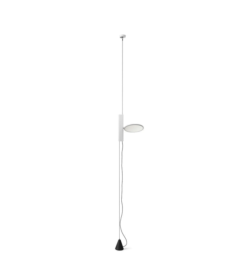 Flos Ok Lampada sospesa da interno Bianco accesa in ambiente, design e diffusione della luce